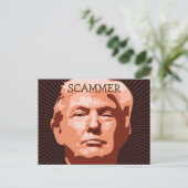 トランプ詐欺師ポストカード ポストカード (スタンド正面)