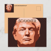 トランプ詐欺師ポストカード ポストカード (正面/裏面)
