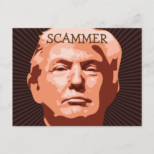 トランプ詐欺師ポストカード ポストカード (正面)