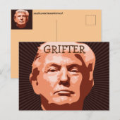 トランプ詐欺師ポストカード ポストカード (正面/裏面)