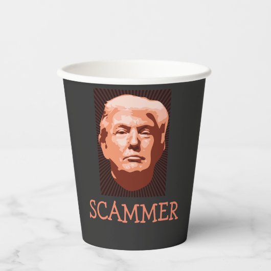 トランプ詐欺師 紙コップ (正面)