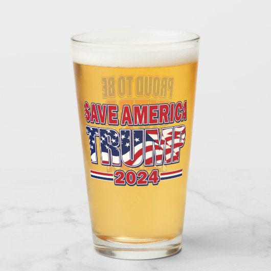 トランプ誇りを持ったを応援する タンブラーグラス (ドリンク裏面)