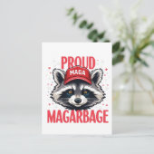 トランプ誇りを持ったサポーター選挙のためのMAGAのごみ ポストカード (スタンド正面)