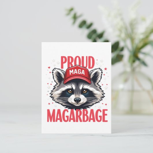トランプ誇りを持ったサポーター選挙のためのMAGAのごみ ポストカード (スタンド正面)
