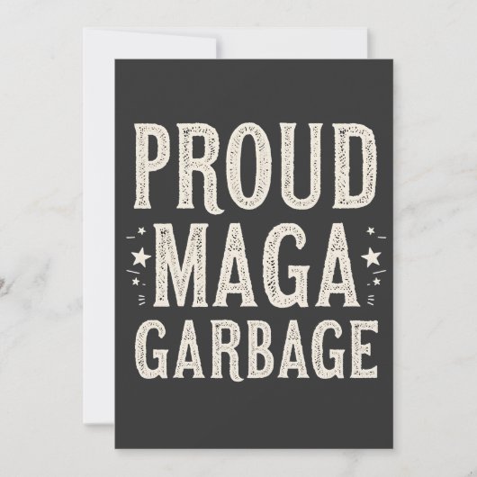 トランプ誇りを持ったサポーター選挙のためのMAGAのごみ 招待状 (正面)