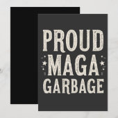 トランプ誇りを持ったサポーター選挙のためのMAGAのごみ 招待状 (正面/裏面)