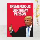 トランプ誕生日おもしろいグリーティングカード カード (黄色い花)