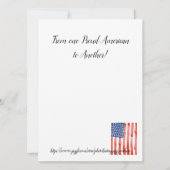 トランプ誕生日カードサーカ1910愛国的ディスプレイ (裏面)