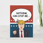トランプ誕生日カード – 今ストップは何も私は – - カード (正面)