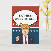 トランプ誕生日カード – 今ストップは何も私は – - カード (黄色い花)