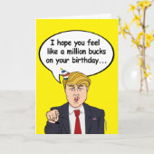 トランプ誕生日カード – 私は感じミリのように カード (黄色い花)