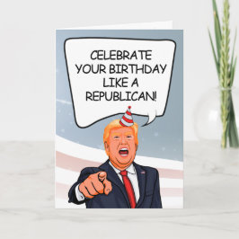 トランプ誕生日祝カード – 共和党員 カード