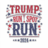 トランプ走スポット走の選挙おもしろい討論 シール (正面)
