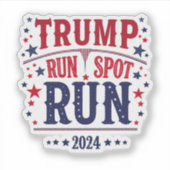 トランプ走スポット走の選挙おもしろい討論 シール (正面)