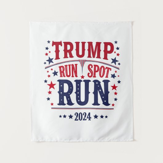 トランプ走スポット走の選挙おもしろい討論 タペストリー (正面)