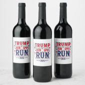 トランプ走スポット走の選挙おもしろい討論 ワインラベル (ボトル)
