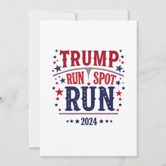 トランプ走スポット走の選挙おもしろい討論 招待状 (正面)