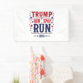 トランプ走スポット走の選挙おもしろい討論 横断幕 (インサイチュ)