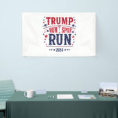 トランプ走スポット走の選挙おもしろい討論 横断幕 (トレードショー)