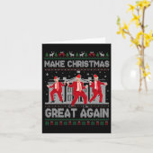 トランプ踊り再素晴らし来クリスマスクリスマスパハ カード (黄色い花)