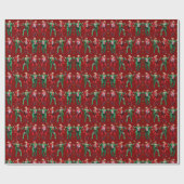 トランプ踊り | トランプサンタダンスクリスマスレッド ラッピングペーパー (フラット)