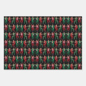 トランプ踊り | トランプサンタハットダンスクリスマス ラッピングペーパーシート (正面2)