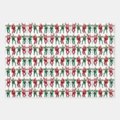 トランプ踊り | トランプサンタハットダンスクリスマス ラッピングペーパーシート (正面)