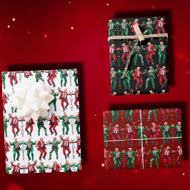 トランプ踊り | トランプサンタハットダンスクリスマス ラッピングペーパーシート