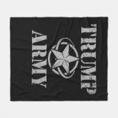 トランプ軍47米大統領ヴィンテージレトロ フリースブランケット (正面(横))