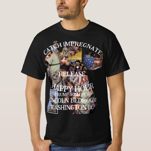 トランプ追跡妊娠檻アイルランドパブ誕生の国 Tシャツ (正面)