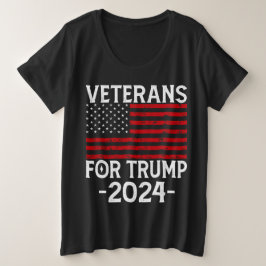 トランプ退役軍人2024 Proトランプ プラスサイズTシャツ