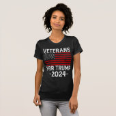 トランプ退役軍人2024 Proトランプ Tシャツ (正面フル)