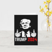 トランプ逮捕この指2024 America Usa Flagfun カード (黄色い花)