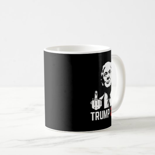 トランプ逮捕この指2024 America Usa Flagfun コーヒーマグカップ (正面右)