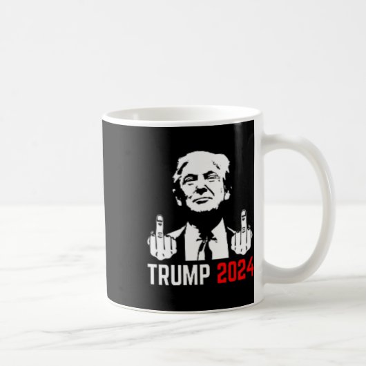 トランプ逮捕この指2024 America Usa Flagfun コーヒーマグカップ (右)