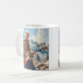 トランプ遊のエレキギター山ラシュモアマガ コーヒーマグカップ (正面左)