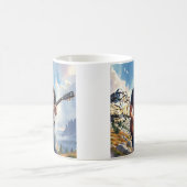 トランプ遊のエレキギター山ラシュモアマガ コーヒーマグカップ (中央)