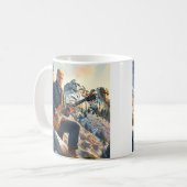 トランプ遊のエレキギター山ラシュモアマガ コーヒーマグカップ (正面左)