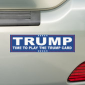 トランプ遊カードまでの時間 – Blue Trump -.png バンパーステッカー (車上)