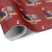 トランプ選手が2024年に社長47位を獲得した | ドナルドトランプクリスマス ラッピングペーパー (ロールコーナー)
