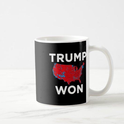 トランプ選手が2024年正しい選挙結果地図2024私を獲得 コーヒーマグカップ (右)