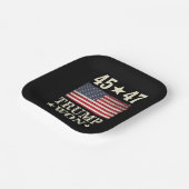 トランプ選手が2024年45位の米国州旗 ペーパープレート (傾斜あり)