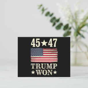 トランプ選手が2024年45位の米国州旗 ポストカード