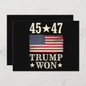 トランプ選手が2024年45位の米国州旗 ポストカード (正面/裏面)