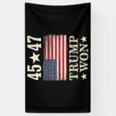 トランプ選手が2024年45位の米国州旗 横断幕 (縦)