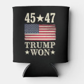 トランプ選手が2024年45位の米国州旗 缶クーラー (正面)