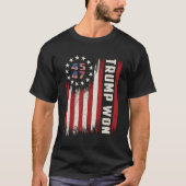 トランプ選手が2024年45位の米国州旗 Tシャツ (正面)