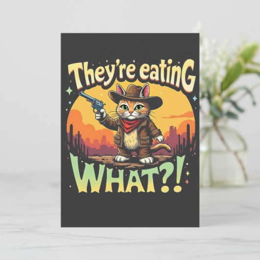 トランプ選挙ねこカウボーイを食べてる 招待状 (スタンド正面)