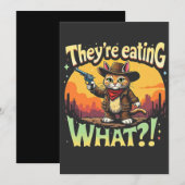 トランプ選挙ねこカウボーイ 招待状 (正面/裏面)