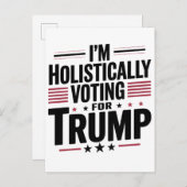 トランプ選挙のカマラ氏に対して総論的に投票している インビテーションポストカード (正面/裏面)